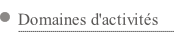 Domaines d'activités.
